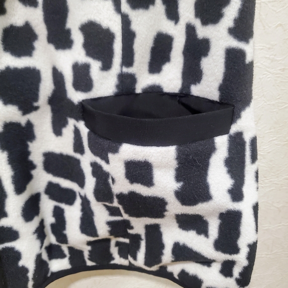 Susan Graver Weekend‎ reversible medium black/ white fleece zip up vest - Picture 8 of 11